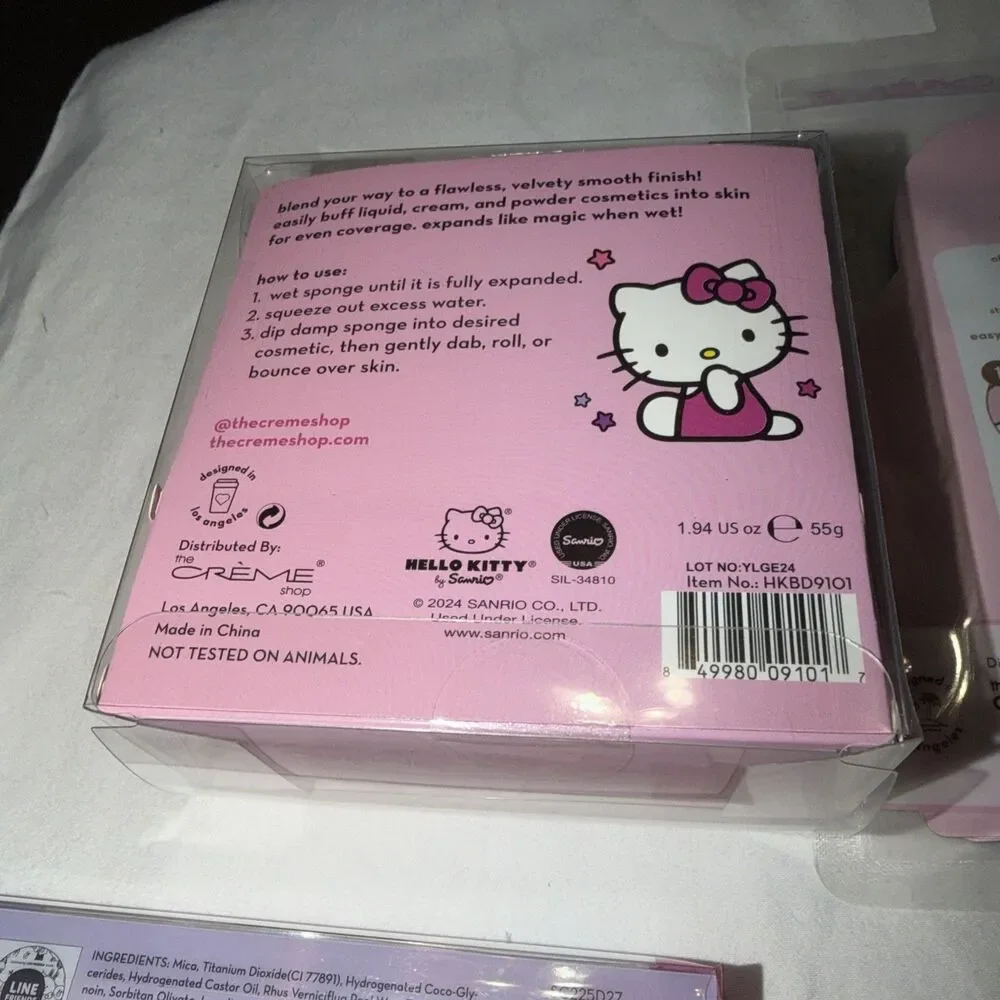 Hello Kitty Premium Plush Blender Duo Creme Shop MakeupSponge, Lip Stain,ETC New